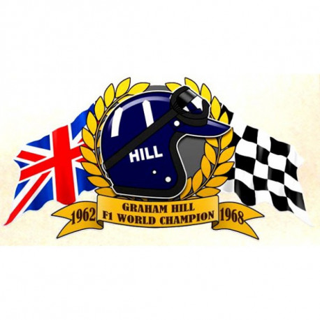 Graham HILL F1 World Champion sticker 