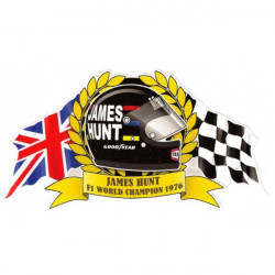 James HUNT F1 World Champion sticker°