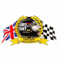 James HUNT F1 World Champion laminated decal