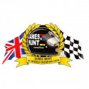 James HUNT F1 World Champion sticker vinyle laminé