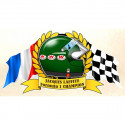 Jacques LAFFITE F1 World Champion sticker vinyle laminé