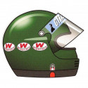 Jacques LAFFITE helmet sticker vinyle laminé