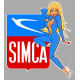  SIMCA  left Pin Up Sticker 