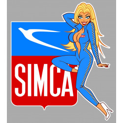  SIMCA  left Pin Up Sticker 