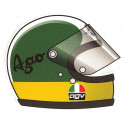 Giacomo AGOSTINI helmet sticker vinyle laminé droit