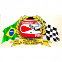 Nelson PIQUET F1 WORLD CHAMPION sticker vinyle laminé