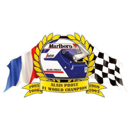 Alain PROST F1 WORLD CHAMPION sticker 