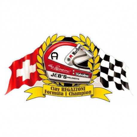 Clay REGAZZONI Formula 1 CHAMPION sticker 