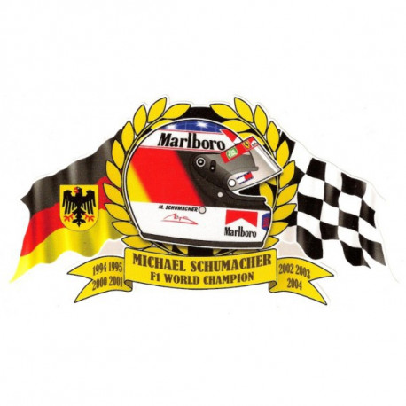 SCHUMACHER WORLD Champion F1 Sticker M 