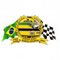 Ayrton SENNA WORLD CHAMPION F1 sticker vinyle laminé