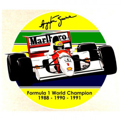 Ayrton SENNA F1 sticker vinyle laminé