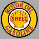 SHELL GASOLINE MOTOR OIL Sticker vinyle laminé