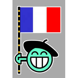 FRANCE SMILEY Laminated decal