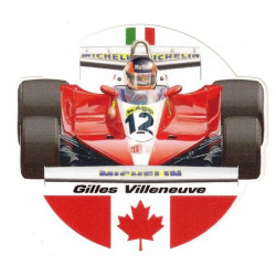 Gilles VILLENEUVE F1 sticker vinyle laminé