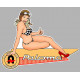 PALOMA Pin Up Sticker right laminated decal