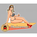 PALOMA Pin Up Sticker right laminated decal