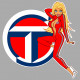  TALBOT Pin Up  gauche Sticker °   