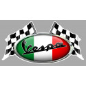 VESPA  FLAGS laminated decal