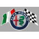 ALFA ROMEO FLAGS laminated decal