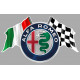 ALFA ROMEO  FLAGS Sticker vinyle laminé