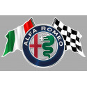 ALFA ROMEO  FLAGS Sticker vinyle laminé