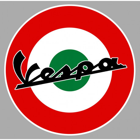 VESPA  COCARDE ITALIE Sticker 