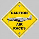 CAUTION AIR RACE P51 MUSTANG  Sticker