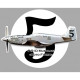 P51 MUSTANG ROTO FINISH Sticker