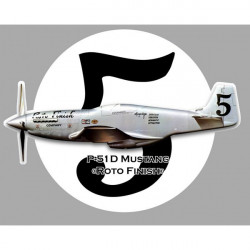 P51 MUSTANG ROTO FINISH  Sticker    