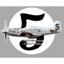 P51 MUSTANG ROTO FINISH  Sticker    