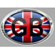   "UK " Plaque Motocyclette Sticker 75mm x 50mm