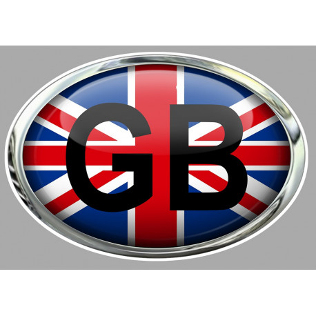  " UK " Motorcycle plate  Sticker  75mm x 50mm