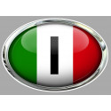 ITALIE  Sticker MOTO  75mm x 52mm