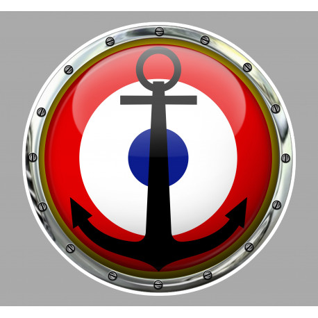 MARINE FRANCAISE Trompe-l'oeil  Sticker ° 