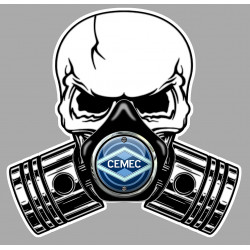 CEMEC Pistons Skull Sticker °