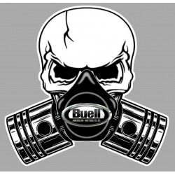 BUELL Pistons skull Sticker 