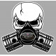 TRIUMPH PISTONS SKULL Sticker      