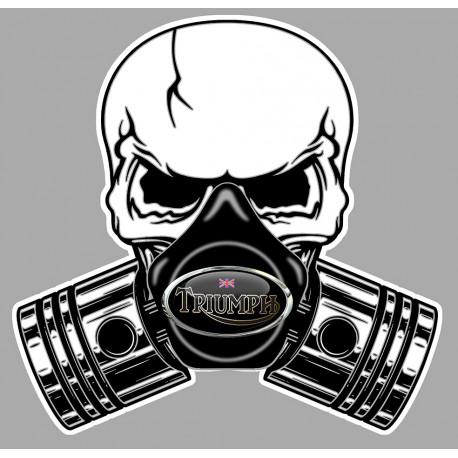 TRIUMPH PISTONS SKULL Sticker      