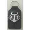 AJS Key fobs, porte cles email cuir 