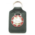 BSA Key fobs, porte cles email cuir 