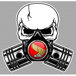 HONDA Pistons skull Sticker  