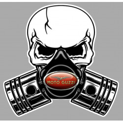 MOTO GUZZI Pistons skull Sticker  