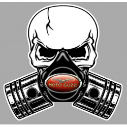 MOTO GUZZI  Pistons Skull Sticker °