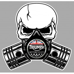 TRIUMPH Pistons skull Sticker  