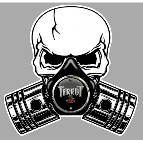 TERROT Pistons skull Sticker  