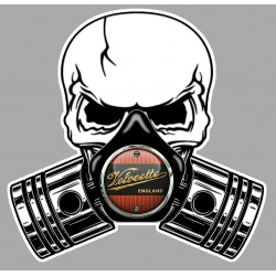 VELOCETTE Pistons skull Sticker  