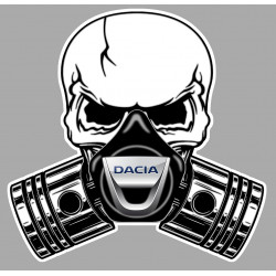 DACIA Pistons skull Sticker  