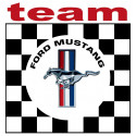 FORD MUSTANG TEAM Sticker vinyle laminé