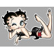 BETTY PAGE Pin up Sticker droite
