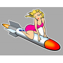 Pin Up  bomb right laminated decal